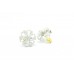 Ear tops studs Earrings White Gold Plated white Zircon Stone round women's